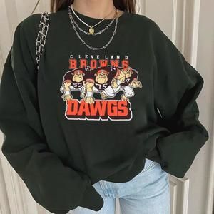 Sweatshirt Graphic Design, Cleveland Browns Dawgs 80S Unisex Football Sweater